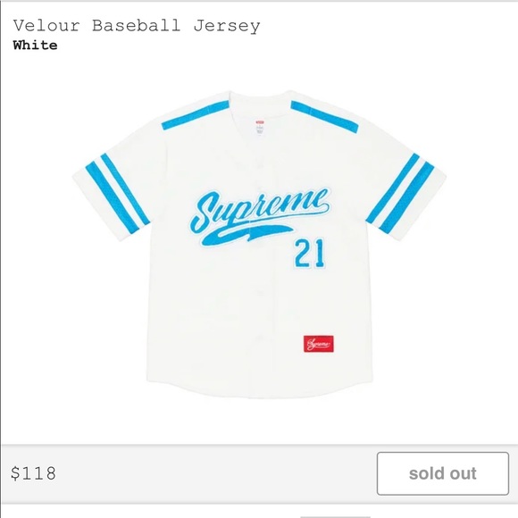 Supreme valor baseball jersey